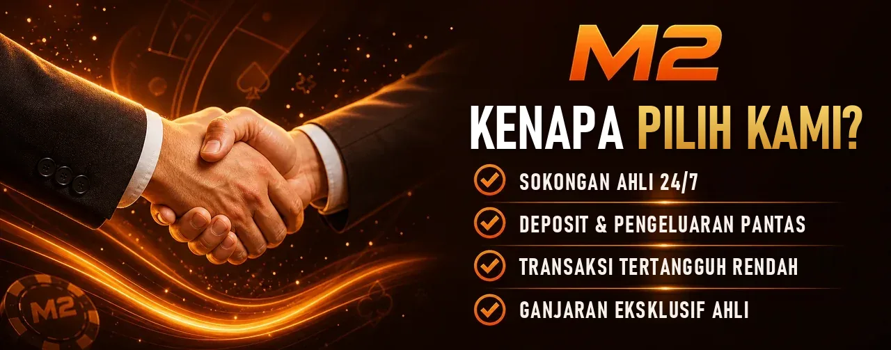 Sepanduk Kenapa Pilih Kami yang menyenaraikan sokongan 24/7, transaksi pantas dan ganjaran eksklusif untuk ahli M2